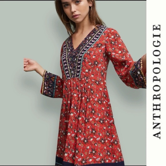 Anthropologie Dresses & Skirts - Anthropologie Akemi + Kin Rosalind Embroidered Dress Boho Festival Size Medium